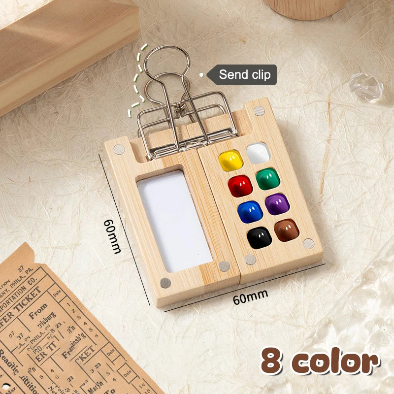Palette Pocket Handcrafted Travel Watercolour Paint Palette Set Mini Pocket Artist Watercolor Paint Palette Travel Sets For Painters Artists Students