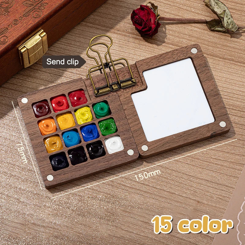 Palette Pocket Handcrafted Travel Watercolour Paint Palette Set Mini Pocket Artist Watercolor Paint Palette Travel Sets For Painters Artists Students