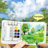 Palette Pocket Handcrafted Travel Watercolour Paint Palette Set Mini Pocket Artist Watercolor Paint Palette Travel Sets For Painters Artists Students