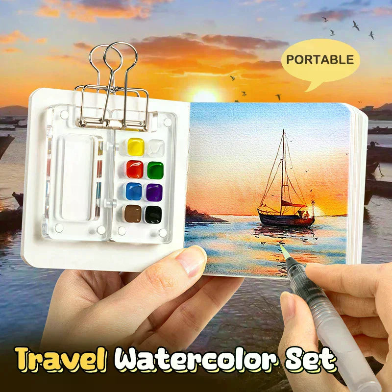 Palette Pocket Handcrafted Travel Watercolour Paint Palette Set Mini Pocket Artist Watercolor Paint Palette Travel Sets For Painters Artists Students