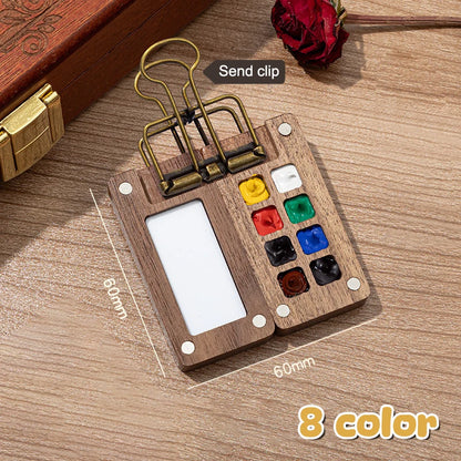 Palette Pocket Handcrafted Travel Watercolour Paint Palette Set Mini Pocket Artist Watercolor Paint Palette Travel Sets For Painters Artists Students