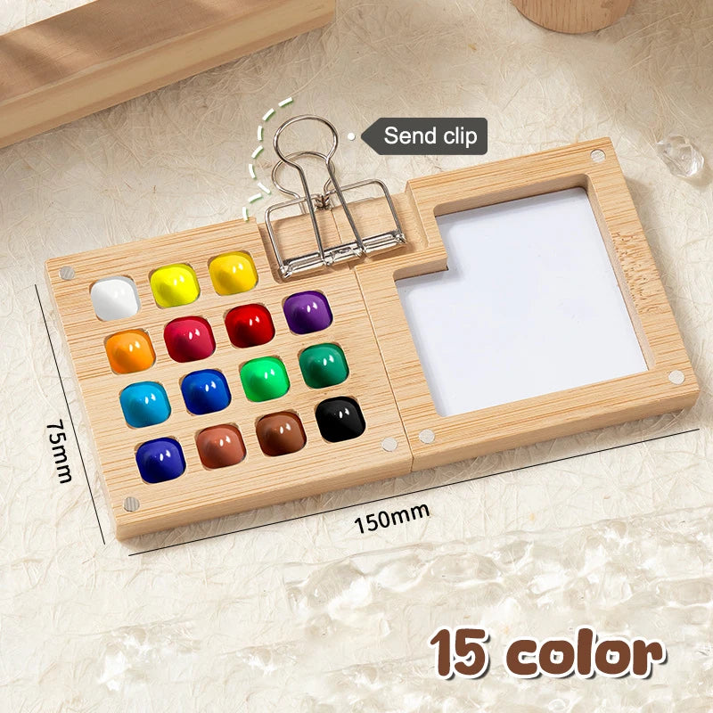 Palette Pocket Handcrafted Travel Watercolour Paint Palette Set Mini Pocket Artist Watercolor Paint Palette Travel Sets For Painters Artists Students